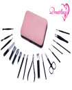 Manicure Set 18 Pieces Stainless Steel Professional Nail Clippers Kit Pedicure Care Tools